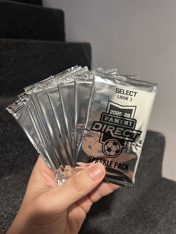 2025-26 Panini Select Ligue 1 White Sparkle LOT OF 10 PACKS Sealed Soccer