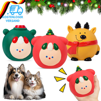 3 StüCks Latex Quietsch Weihnachten 7Cm Quietschende HundebäLle Hundespielzeug W
