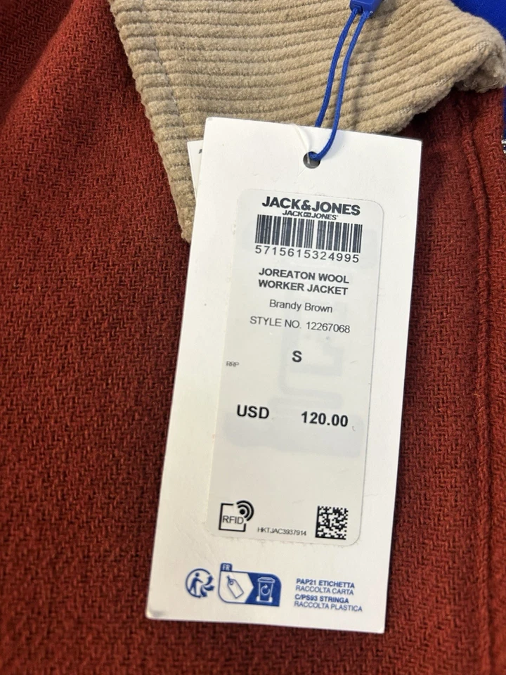 Chaqueta de trabajo Jack & Jones pequeña para hombre Foto 2 de 4