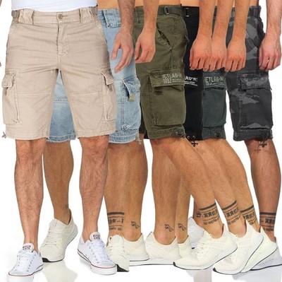 Jet Lag Herren Cargoshorts Shorts Cargo knielang Bermuda kurze Hose 21-753