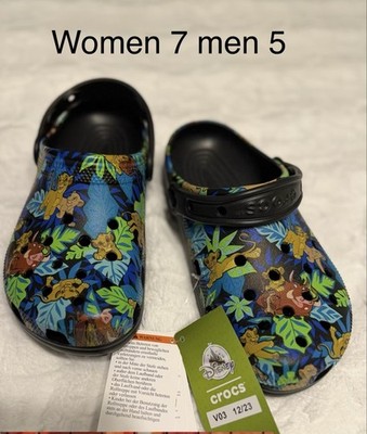Crocs Disney Lion King Men's Size 5 Clog Shoes Multicolor Animal Print
