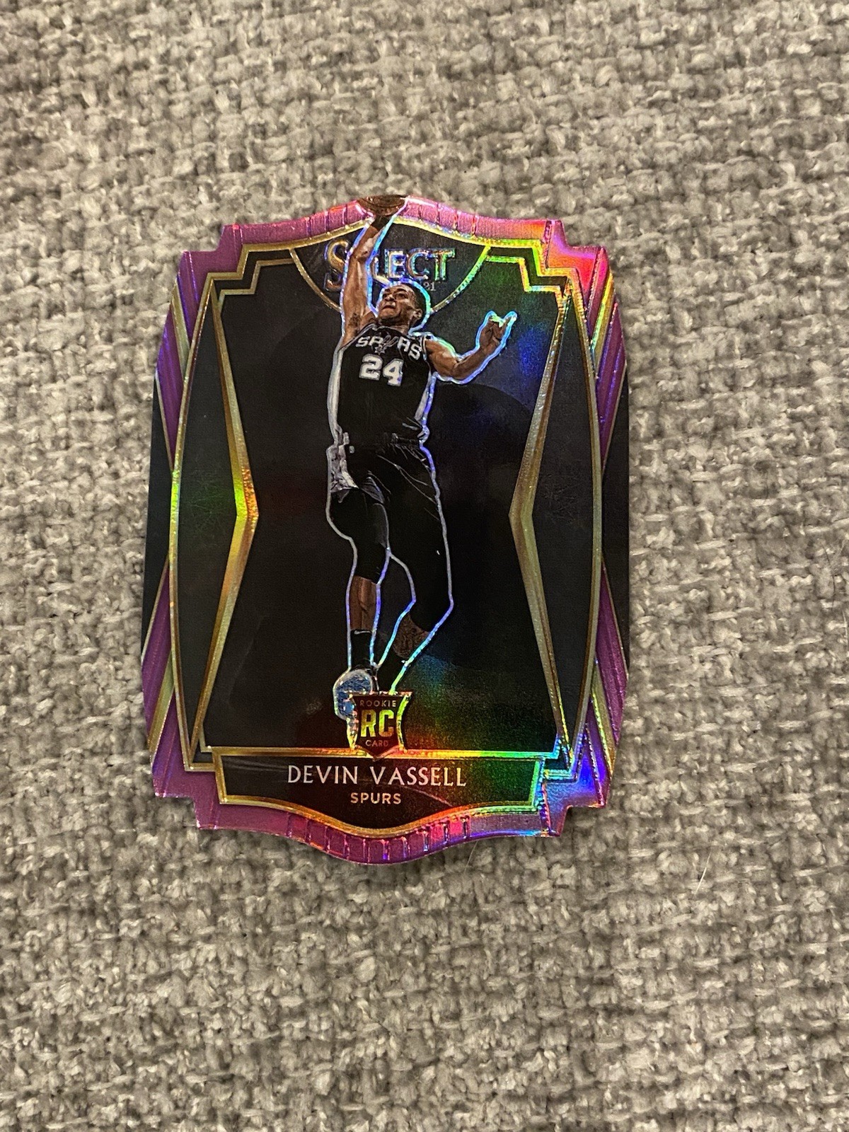 #’d /99 - 2020-21 Panini Select Devin Vassell Premier Purple Die Cut RC #179 PWE