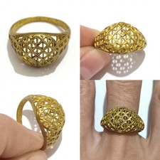 Ancient Bronze Antique Ring Extremely Rare Roman Style Ring Amazing Engraving