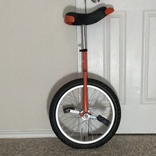 Orange Black 18in Unicycle Adjustable Seat Cl...
