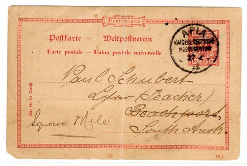 Samoa 1893 Needarfs-Ga For Australia Rare Destination (Da5972)