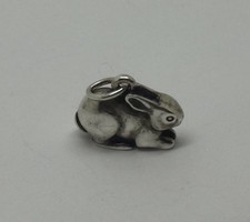Retired James Avery Sterling Silver 3-D Cottontail Rabbit Bunny Charm Pendant
