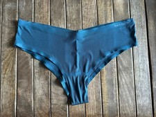 Vtg Danskin S Ribbed Stretch Teal Bikini Panties Panty