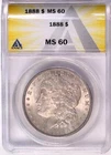 1888 Morgan Silver Dollar S$1 ANACS MS-60
