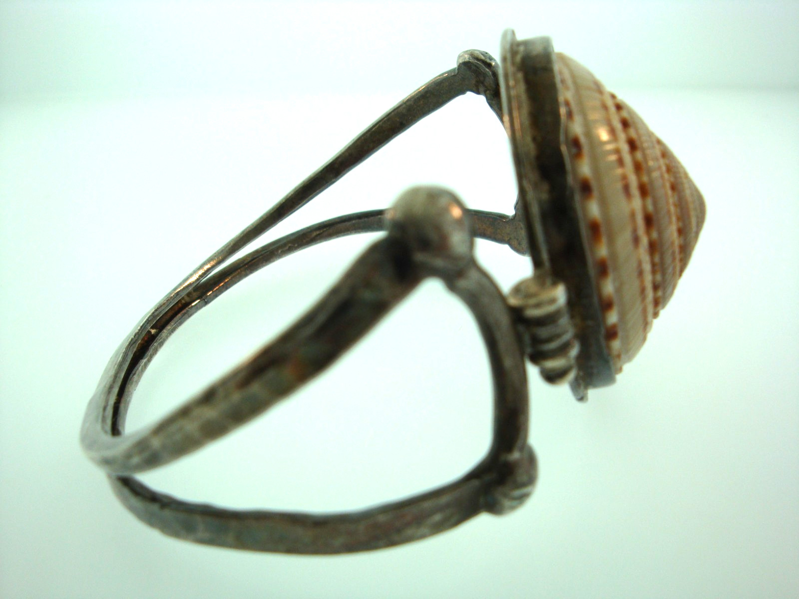 Sterling Silver Seashell Cuff Hinged Bracelet - image 4