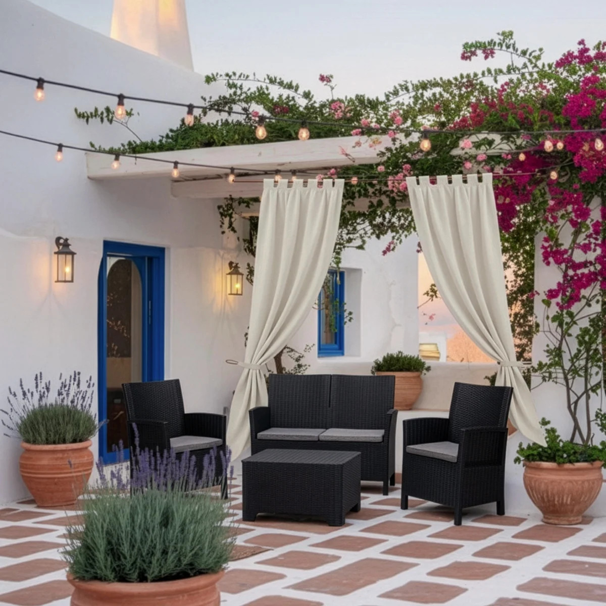 Salon de jardin Riccione avec canapé modulable et traitement anti-UV Grand Soleil