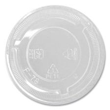 PET Lids No Hole Flat Lid Fits 8 oz to 10 oz Cold Cups Plastic Clear 1000/Carton