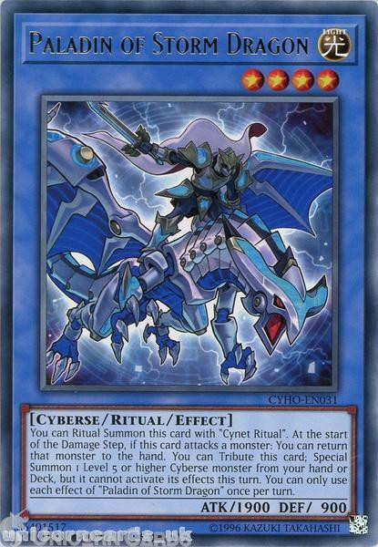 CYHO-EN031 Paladin of Storm Dragon Rare UNL Edition Mint YuGiOh Card