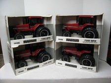 1/16 Case Ih 7250 Mfwd Wduals: Case Lot Of 4 Tractors In Ertl Box