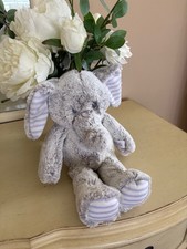 Ebba 14" Cuddler Elvin Elephant Baby Lovey Plush Gray Stuffed Animal Aurora