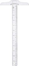 12" T-Square Ruler Transparent Plastic 30cm T-Ruler for Drafting Drawing Art