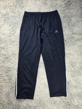 Adidas Track Pants Navy Blue White 90s Made in China Unisex #lot-qzo-278
