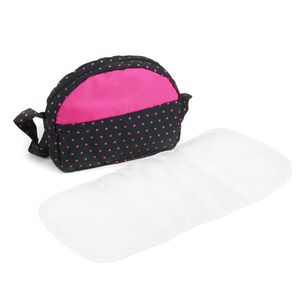 Bayer Chic 2000 Puppen Wickeltasche Dots Navy-Pink Neu-image