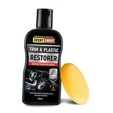 Plastic Restorer for Car with Foam Applicator, Black Trim Restorer, Bumpers 