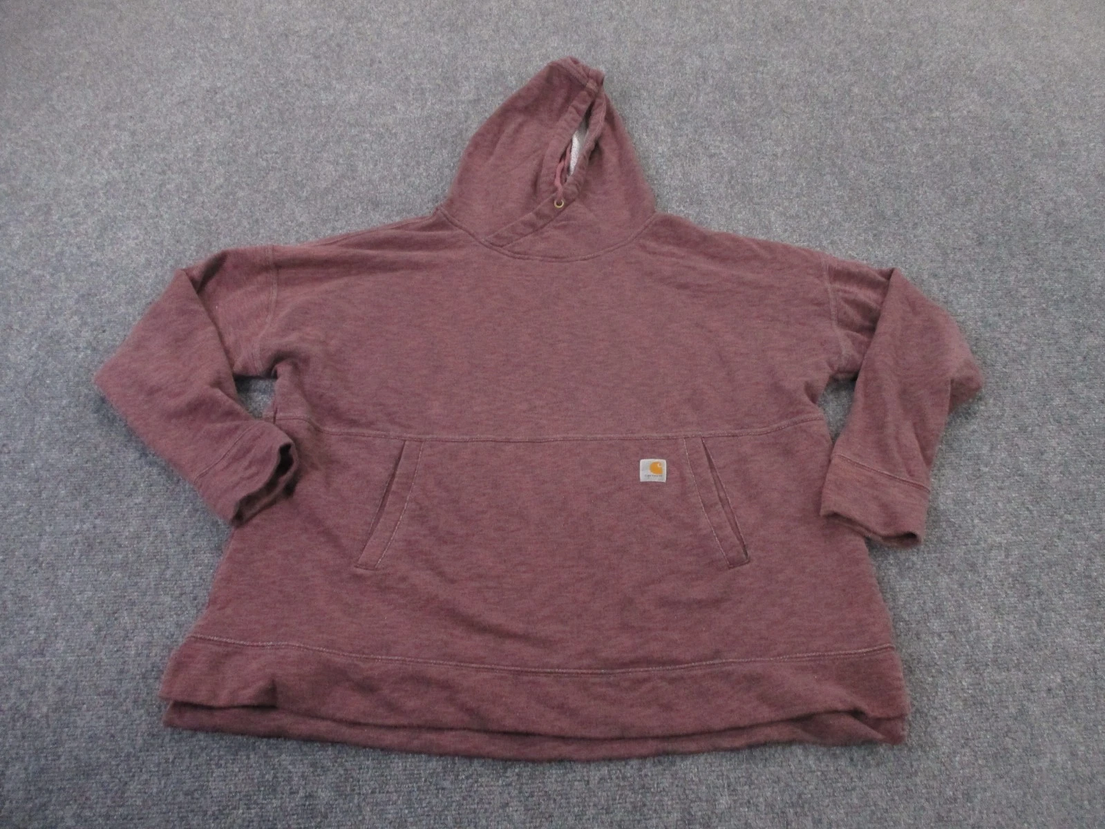 Carhartt Hoodie Sweatshirt Women 1X Red Pullover Relaxed Workwear Outdoor Casual