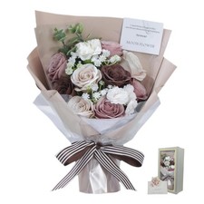 Soap Flower Bouquet, Elegant Artificial Flowers Bouquet in Luxury Gift Box wi...