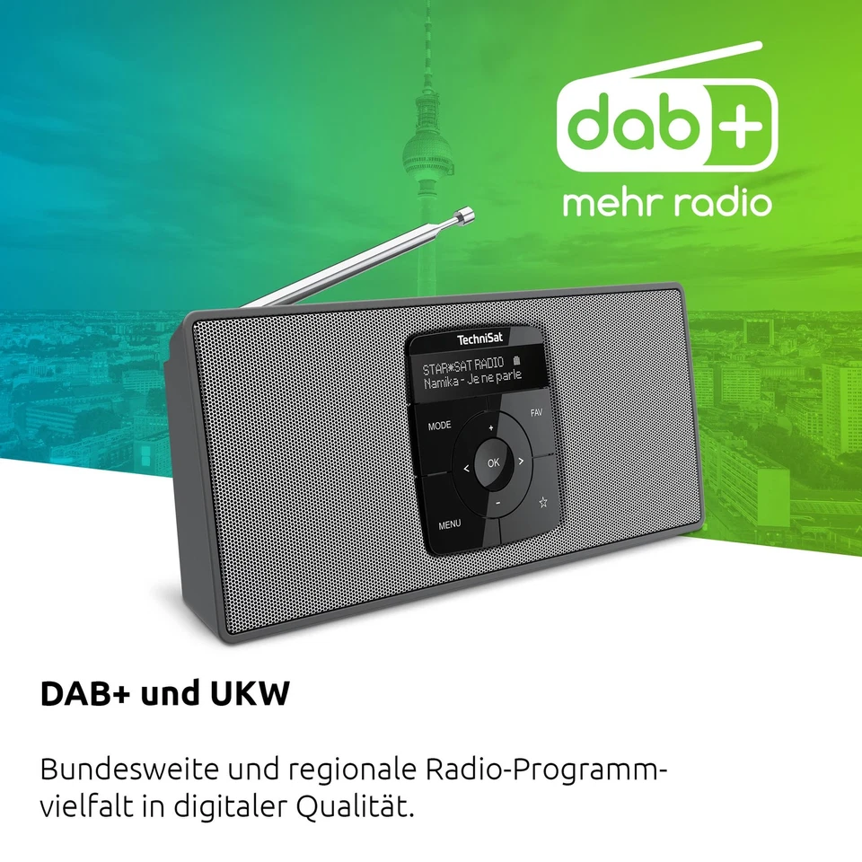 DIGITRADIO 2 S - Tragbares DAB Stereo-Radio mit Akku DAB+ UKW Bluetooth Audio... - Bild 3 von 4