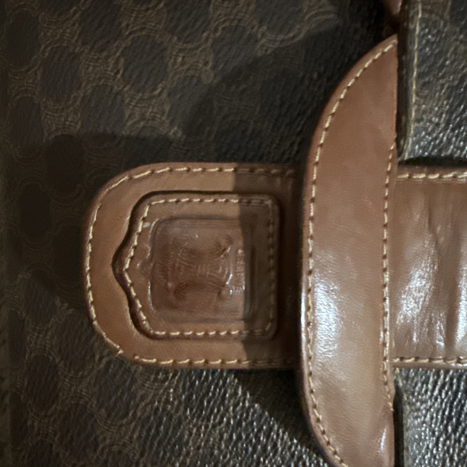 Authentic Celine Macadam Pattern PVC Leather Brow… - image 3