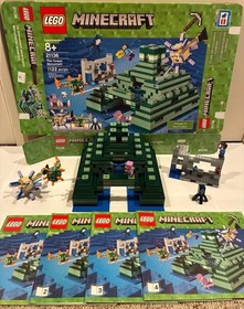 Complete LEGO Minecraft: The Ocean Monument (21136)