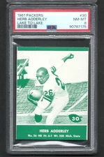 1961 Lake To Lake #30  PSA 8  Herb Adderley  Green Bay Packers