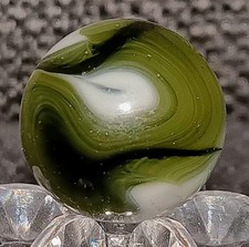 VINTAGE ALLEY AGATE SWIRL MARBLE. 58" MINT. HTF - ST. MARYS SWIRL