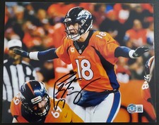 Peyton Manning Beckett AUTO 8x10 Signed Photo BAS BGS Autograph Picture Broncos