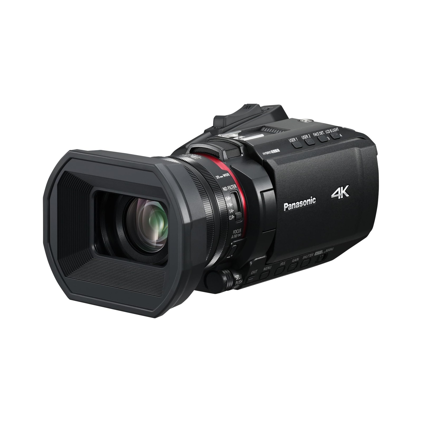 Panasonic X1200 4K Camcorder, Wide Angle Telephoto Lens with 24X Zoom, Hybrid