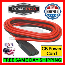 RoadPro RPPS-227 3 Pin 2 Wire CB Radio Power Cord 16 Gauge Power Lead Harness