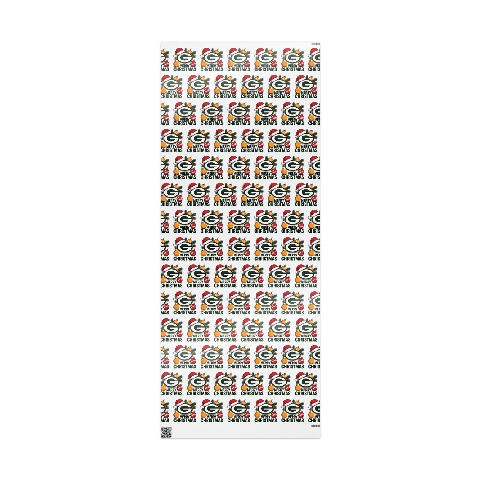 Wrapping Paper, Green Bay Football Merry Christmas Sports Gift Wrap, Holiday