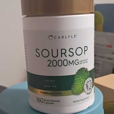Carlyle Soursop (Graviola) 2000mg 160 Capsules Quick Release Non-GMO