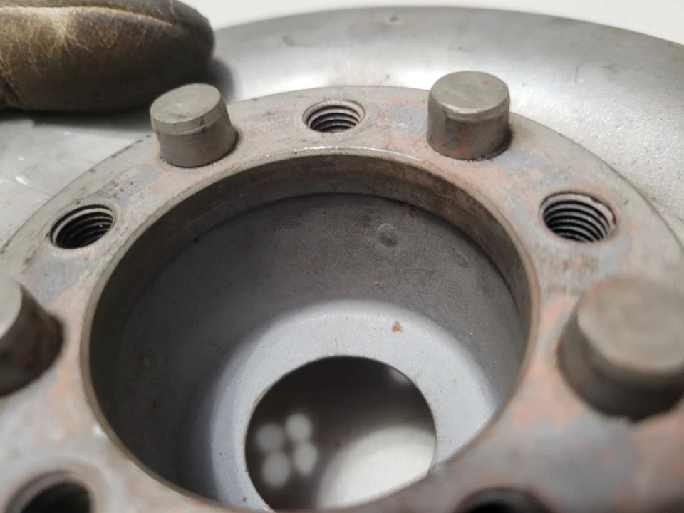 EARLY 1958 Harley Davidson Panhead Stamped Steel Rear Brake Drum Hub Duo Glide - Image 4 of 4