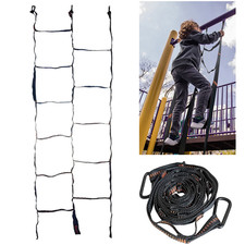 9.8Ft Double Climbing Rope Ladder Climbing Ladder Hanging Slackline Ladder Play