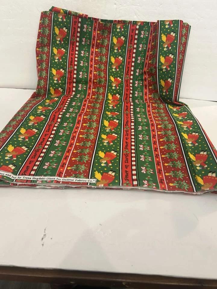 Trena Hegdahl-Olsen Trenas Peace and Joy Fabric ,Candycanes ,Angels And Trees - Image 2 of 4