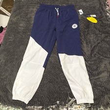 FILA Novella Wind Pant Navy White Colorblock Track Pants Size M