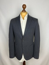 BOGNER Dark-Gray Solid Wool-Blend Patch Pockets Modern Sport Coat 36US46IT