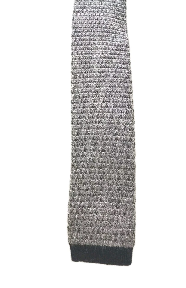 Corbata Nordstrom 1901 Para Hombres Tejida Cuello Ajustado Gris Extremo Cuadrado Nueva con Etiquetas Trabajo Boda Evento Foto 3 de 4