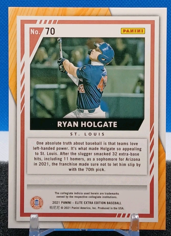 Ryan Holgate Green /499 2021 Panini Elite Extra Edition #70 St Louis Cardinals - Image 2 of 4