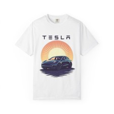 Tesla T-Shirt, Elon Musk Fan Tee, Unisex Graphic Shirt, Electric Car Enthusiast