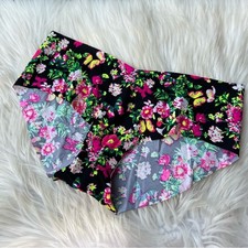Victoria s Secret Black and Pink Floral Seamless Mid Rise Hip Hugger Panties