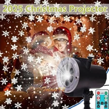 16 Patterns LED Christmas Projector Laser Light Landscape Garden Party Snow Lamp