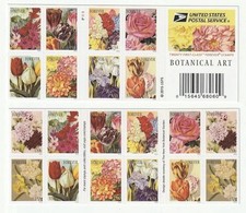2015 USPS SHEET OF 20 FIRST CLASS LETTER STAMPS BOTANICAL ART 78¢