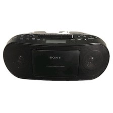 Sony CFD-S50 Boombox Radio CD Cassette Player Mega Bass Tested No Battery Cover