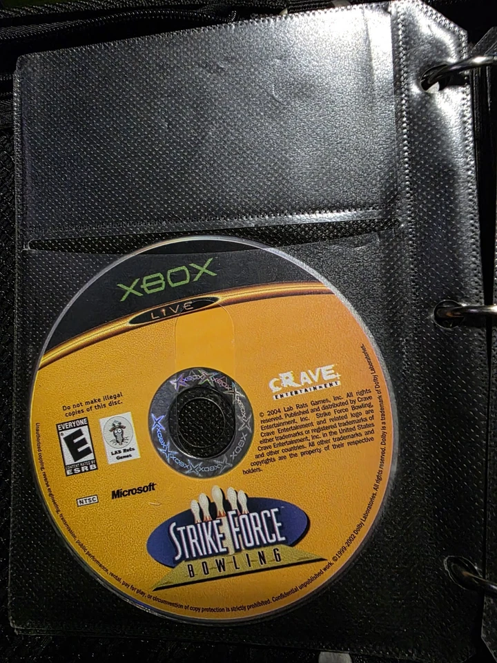 Large Original Microsoft Xbox CD Game Carry Case Travel Zip Up Bag - Image 3 of 4