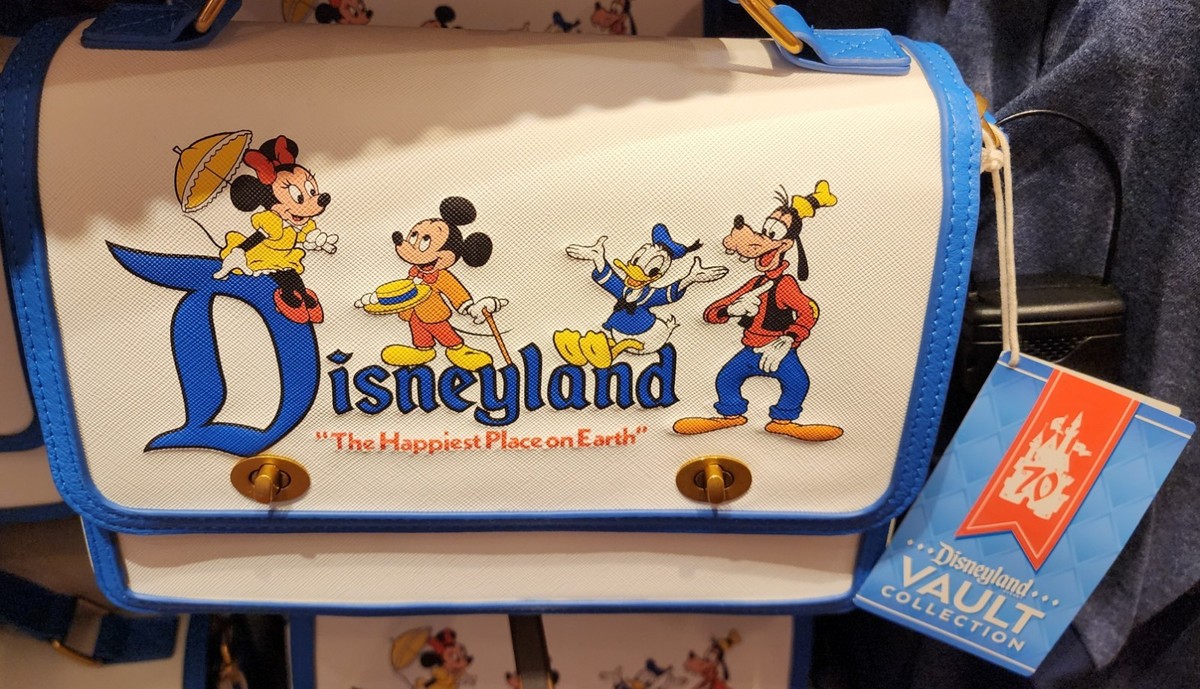 【Loungefly】Disneyland 70周年 レトロ ミキフレ クロスボディ Disneyland 70th Anniversary Crossbody Loungefly Mickey