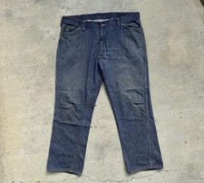 Vintage Sears Roebucks 1960s Bootcut Jeans 38x29.5 Made In USA Dark Wash 60s