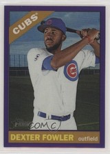 2015 Topps Heritage High Number Chrome Purple Refractor Dexter Fowler #715 3a8